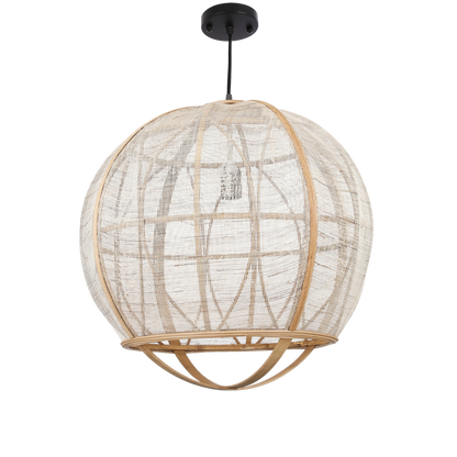Pella Hanglamp - H50 x Ø51 cm - Linnen - Beige