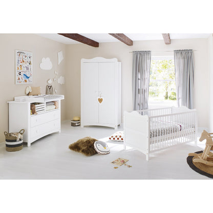 Set 'Florentina' extra breed 3 delen: ledikant, extra brede commode, 2-deurs kledingkast