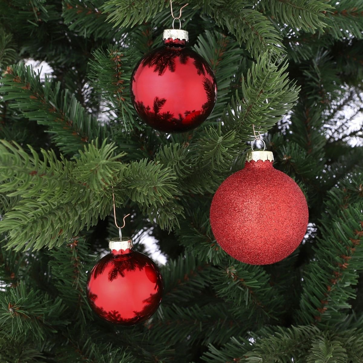 Kerstbal set 26 Glass baubles Rood