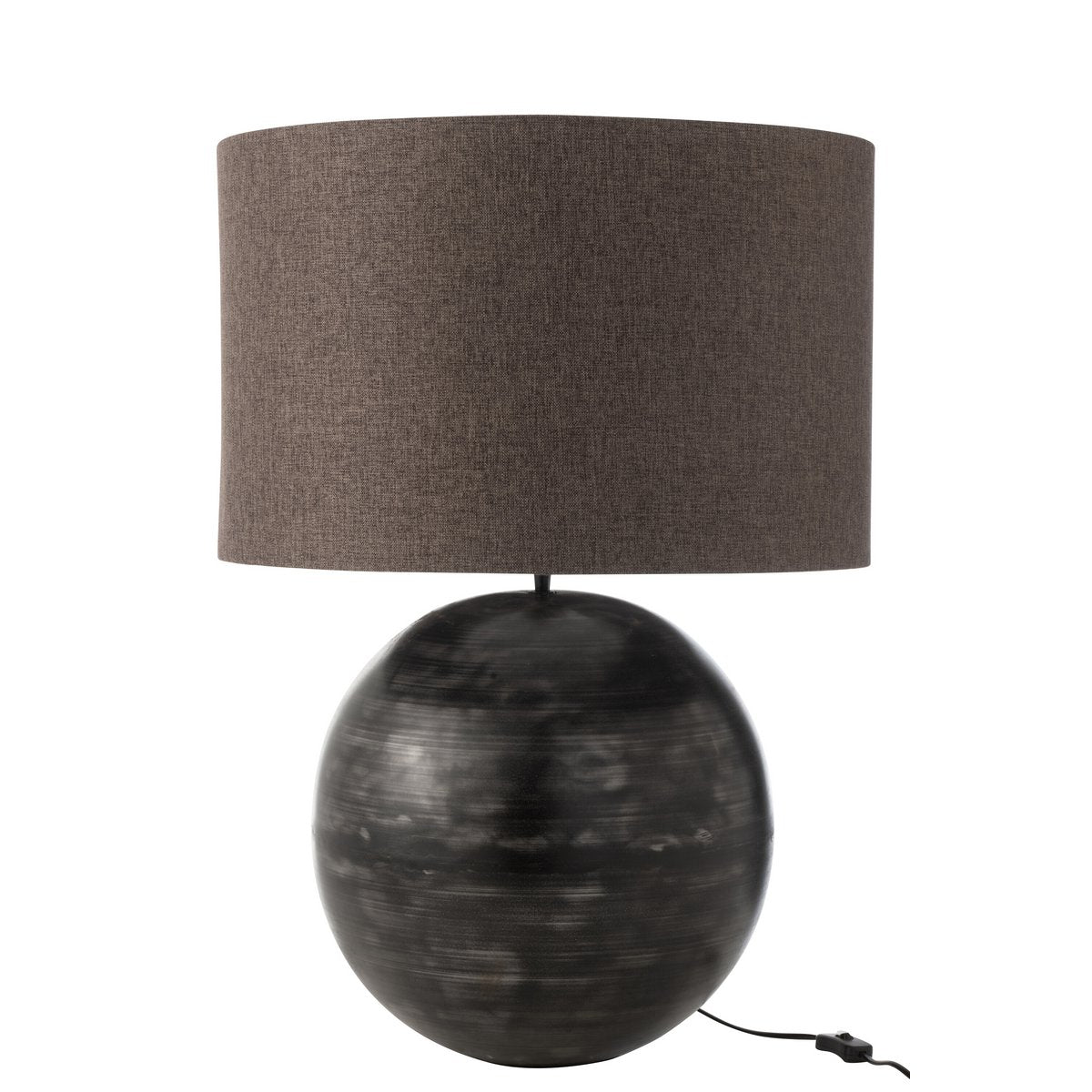 J-Line Lamp Schaal Metaal Zwart Large