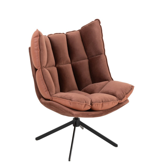 J-Line stoel Relax Kussen Op Frame - textiel/metaal - roest - bruin
