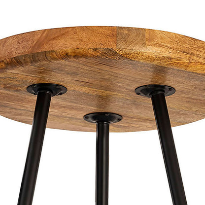 Bijzettafel rond Vancouver mangohout Ø40 of 50 cm