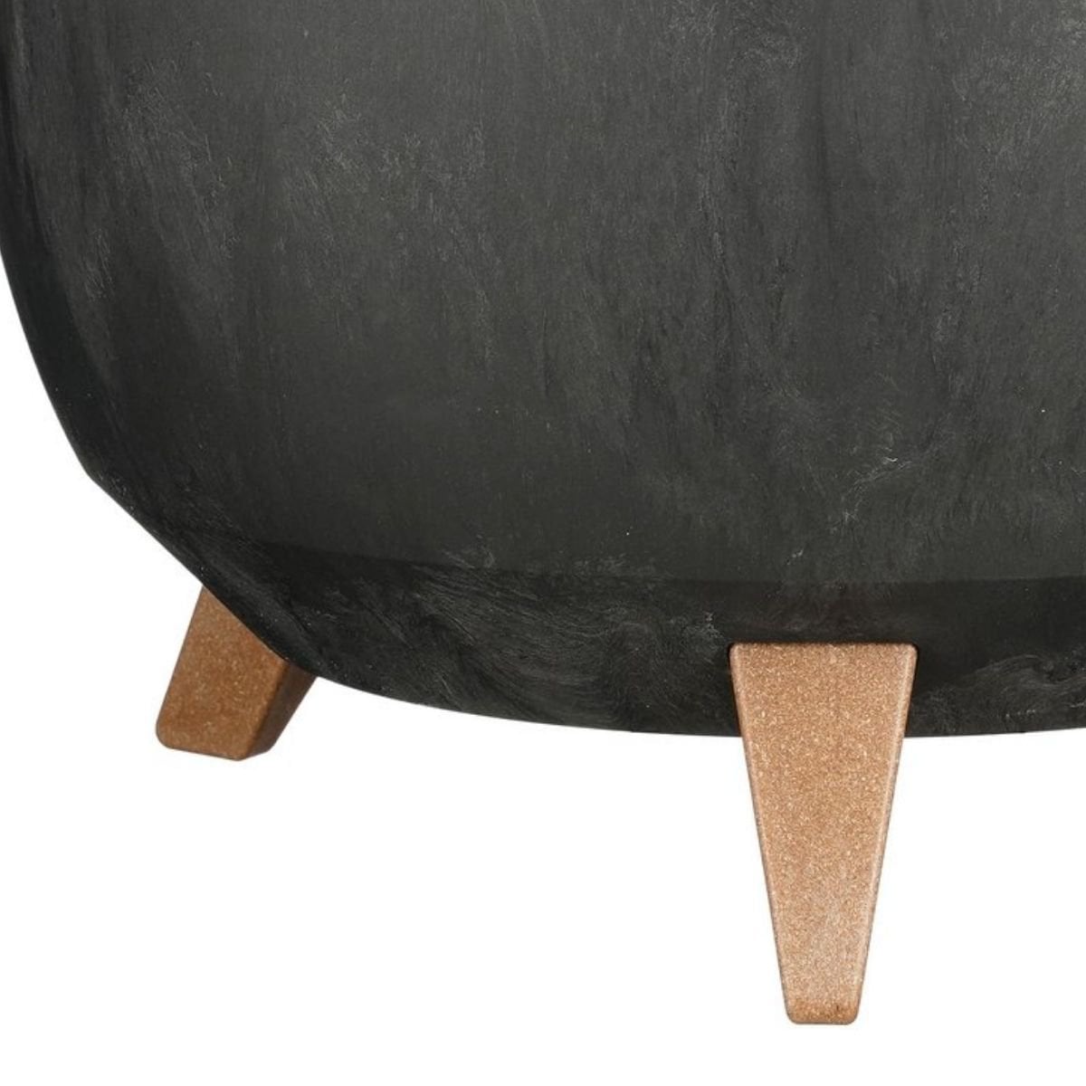 Plantenbak buiten Doppio Zwart Ø40cm H20,5cm
