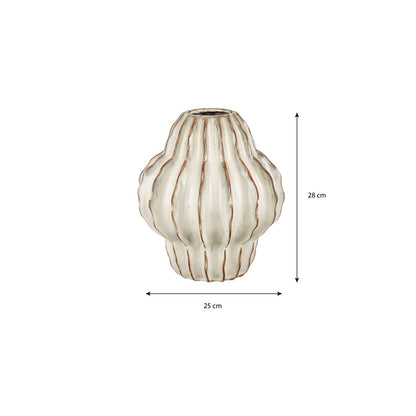 Altea Vaas - H28 x Ø25 cm - Keramiek - Off White