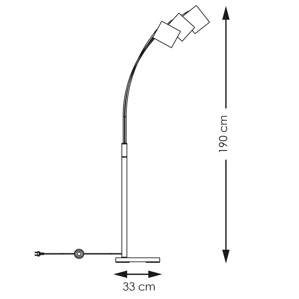 Moderne Vloerlamp - Staande Lamp - 3-lampenkapp