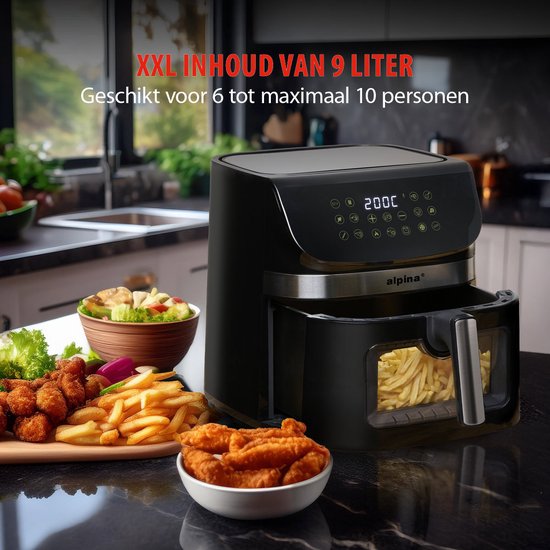 Airfryer Alpina XXL 9L 1800W Digital Display