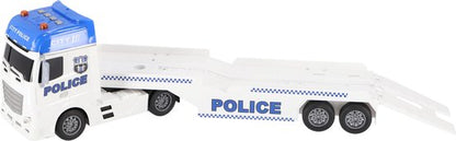 Rapid Wheels Autotransporter Politie + Auto en Helikopter + Licht en Geluid