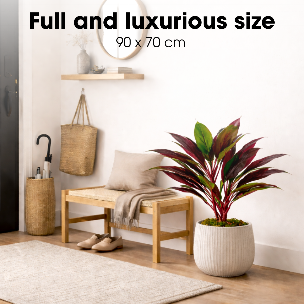 Kunstplant Cordyline Rood Ø70cm H90cm