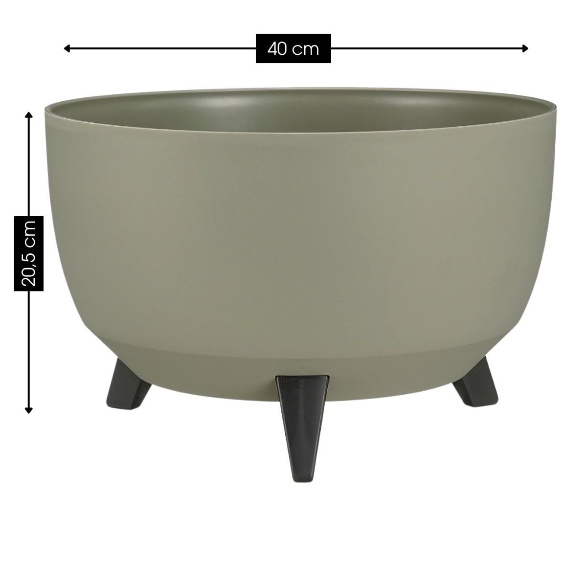 Plantenbak buiten Doppio Lichtgroen Ø40cm H20,5cm