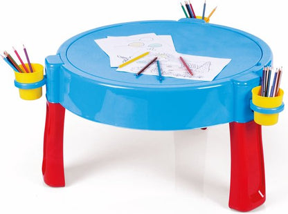 Dolu 2-In-1 Watertafel Zandtafel Met Accessoires Blauw/Rood/Geel 98X98X77Cm