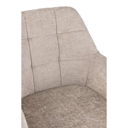J-Line stoel Louna - ijzer/acryl - beige/lichtgrijs