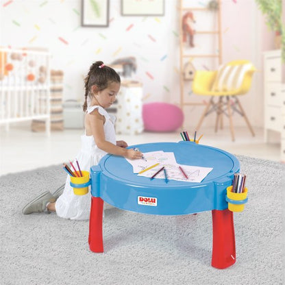 Dolu 2-In-1 Watertafel Zandtafel Met Accessoires Blauw/Rood/Geel 98X98X77Cm
