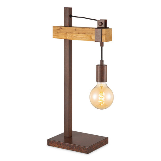 Metalen Tafellamp - Roest - 15 x 26 x 55cm