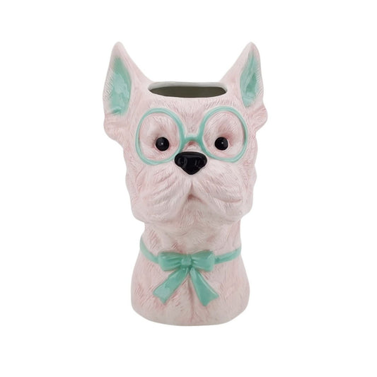 Vaas hond roze/mint