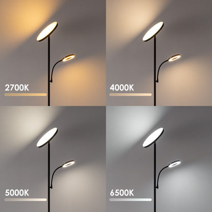 Led staande leeslamp - Moderne Zwart