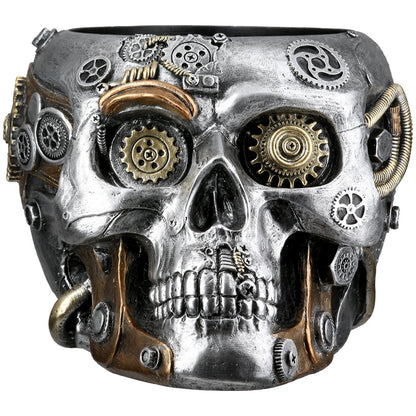 Bloempot "Steampunk Skull Planter"