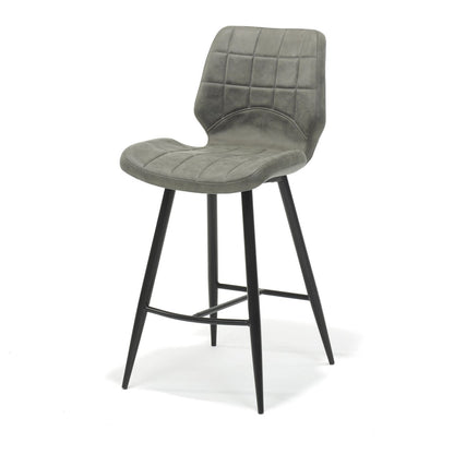 Barkruk Borgo zwart Stof Soft Steel