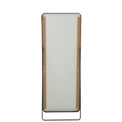 J-Line spiegel Op Voet Rechthoek - glas/metaal - zwart - 55 x 150 cm