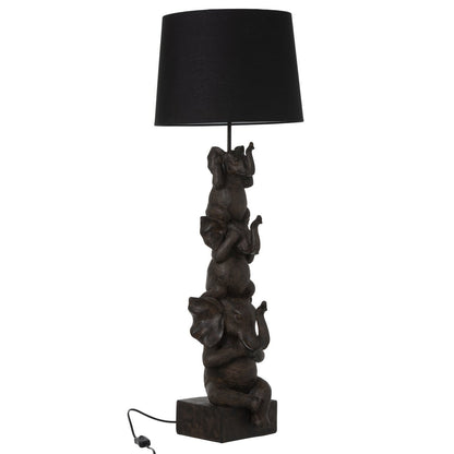 J-Line lamp 3 Olifanten - polyresin - bruin