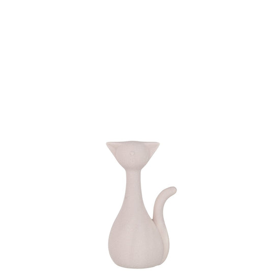 J-Line figuur Kat Minou - keramiek - lichtroze - large