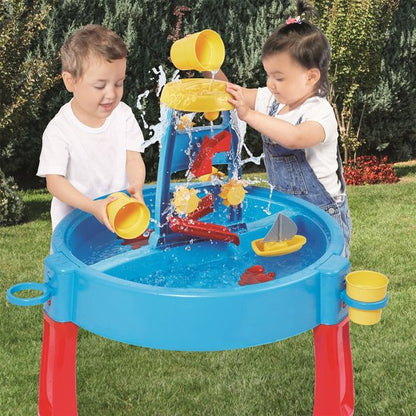 Dolu 2-In-1 Watertafel Zandtafel Met Accessoires Blauw/Rood/Geel 98X98X77Cm