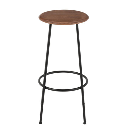J-Line Barstoel Neo Staal Naturel/Zwart