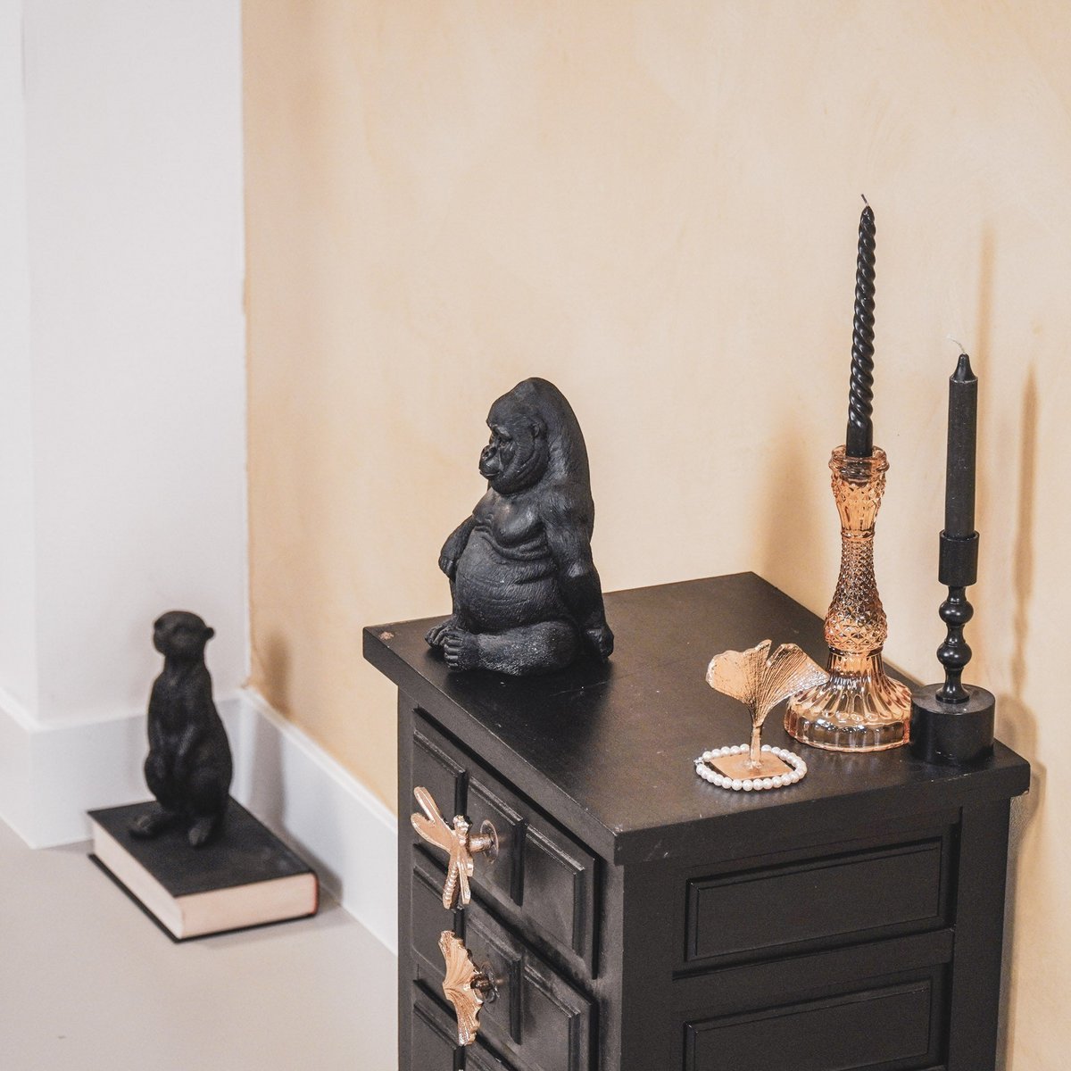 Ornament Gorilla Zwart