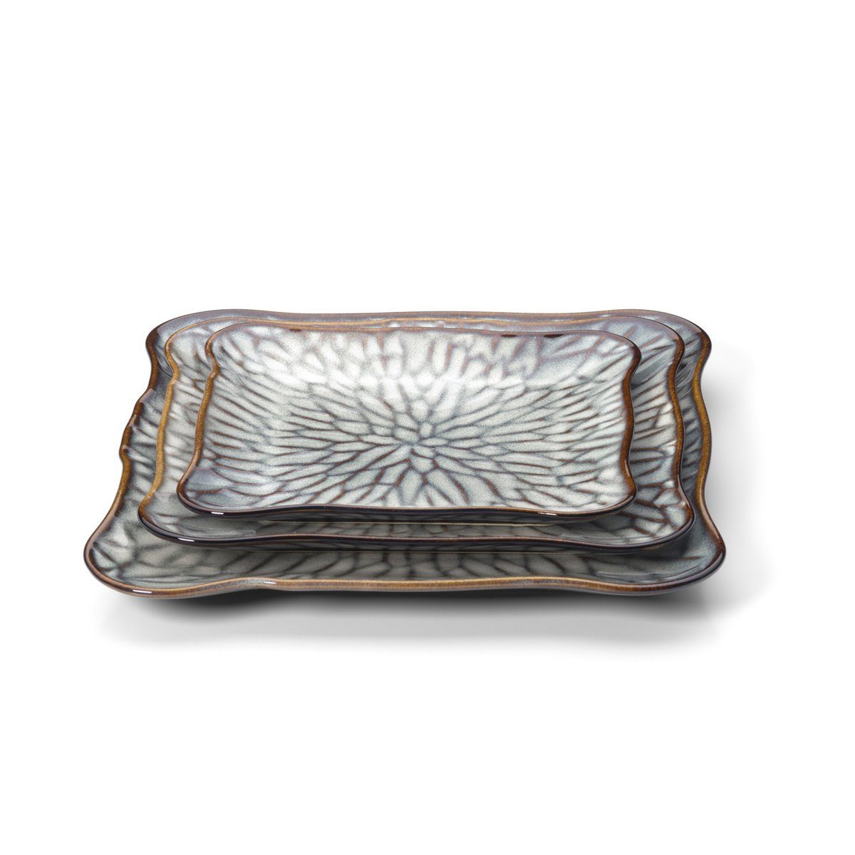 Het Lotus Ice Square Bord - Grijs Bruin - L