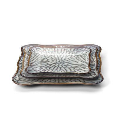 Het Lotus Ice Square Bord - Grijs Bruin - L