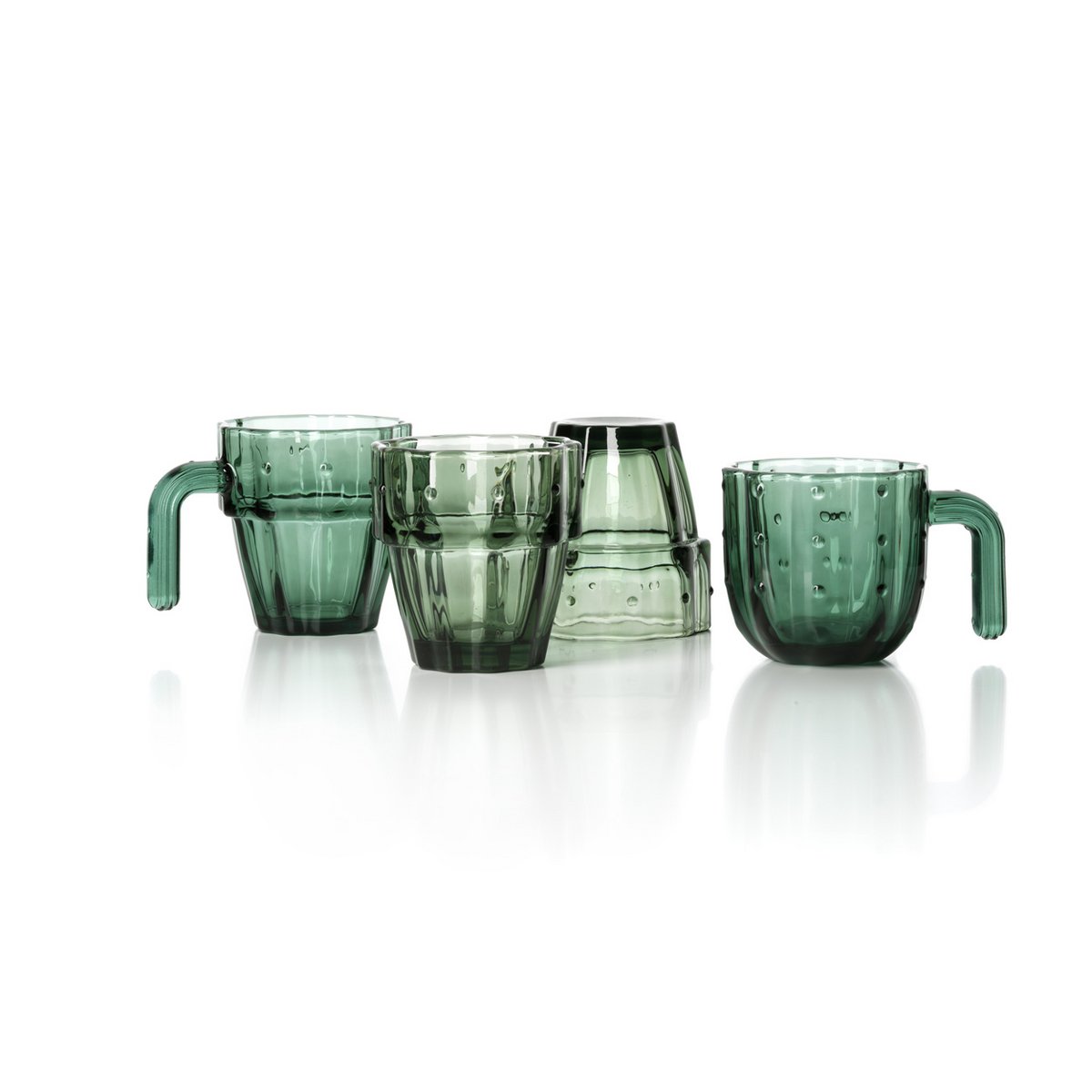 De Stack-a-Cactus Bril - Groen - Set van 4