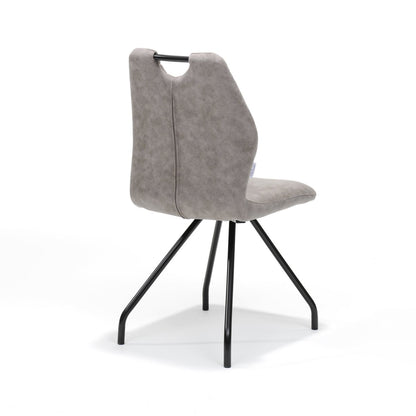 Stoel Carlos zwart Stof Soft Pebble