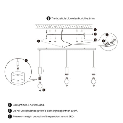 Hanglamp Canvas-Xxl Beam 3L - petrolblauw  - 50cm
