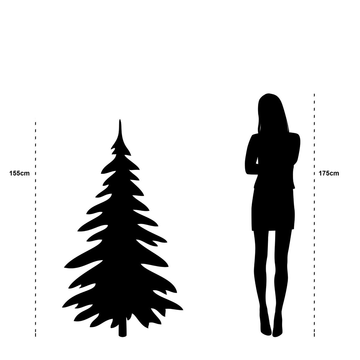 Tulsa Kunstkerstboom groen - H155 x Ø94 cm