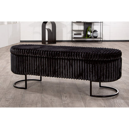 Bank Brooklyn Zwart H. 46,5 cm