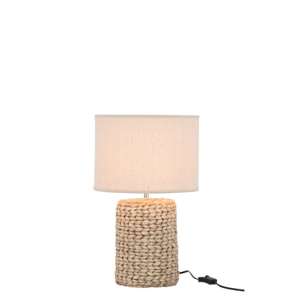 J-Line lamp Dik Vlecht - beton/katoen - naturel - small