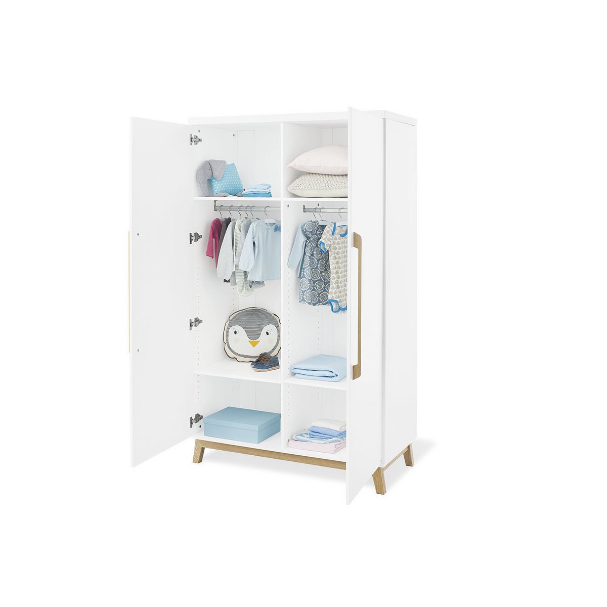 Set 'Riva' breed 3 delen: ledikant, brede commode, 2-deurs kledingkast