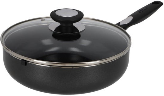 Beka Pro Induc Hapjespan met Glazen Deksel 24 cm Zwart