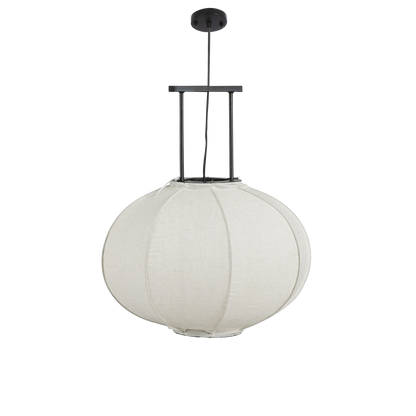 Pego Hanglamp - H55 x Ø50 cm - Linnen - Off-white