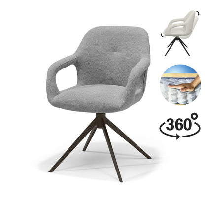 Move armstoel Stof Sahara #455 Grey - Relax functie - frame Anodic Brown