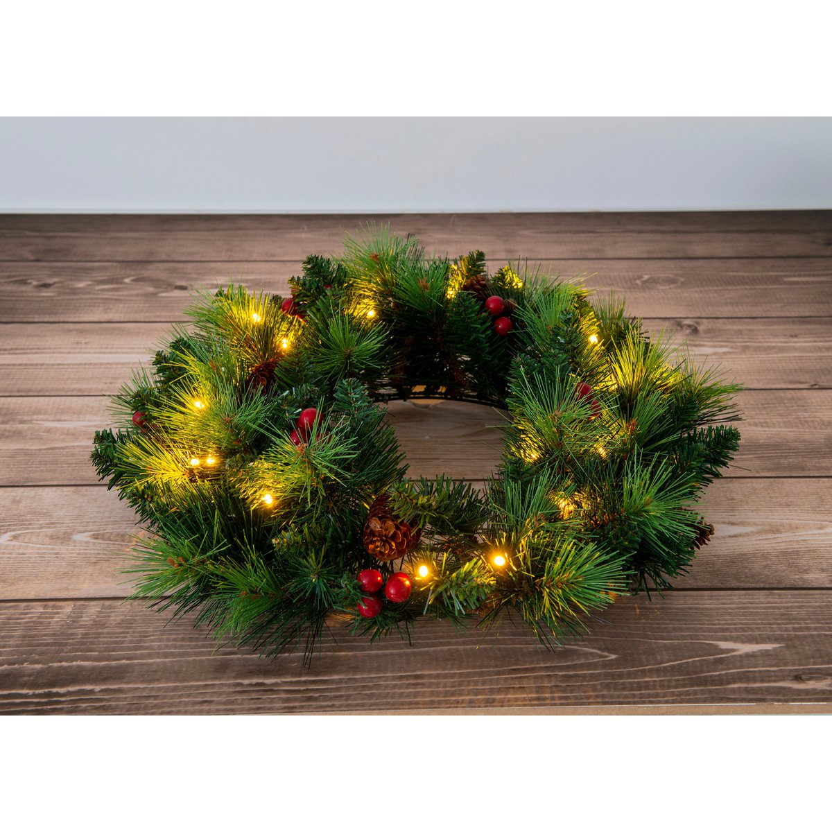 Kerstkrans "Noël" Outdoor met LED Diameter 35cm