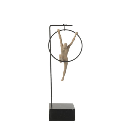 J-Line Gymnaste Hoepel Beta Resin Beige/Zwart