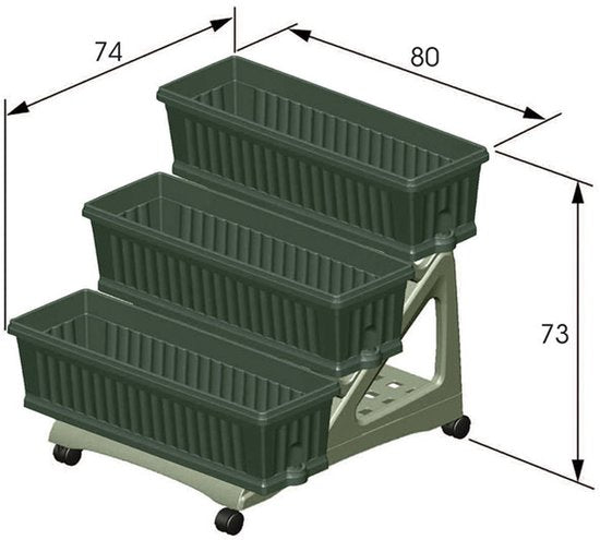 Bama Orto Di Kit Plantenbakken 80x74x73 cm Groen