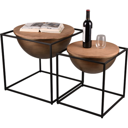 Bijzettafel Hout-Metaal