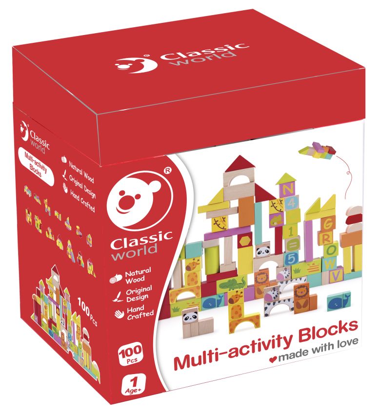 Houten Blokken Educatief - 100ST