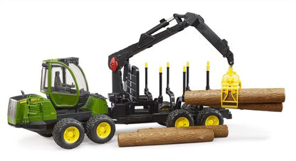 Bruder Tractor John Deere 1210E met Boomstamgrijper