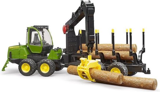 Bruder Tractor John Deere 1210E met Boomstamgrijper