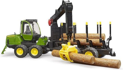 Bruder Tractor John Deere 1210E met Boomstamgrijper