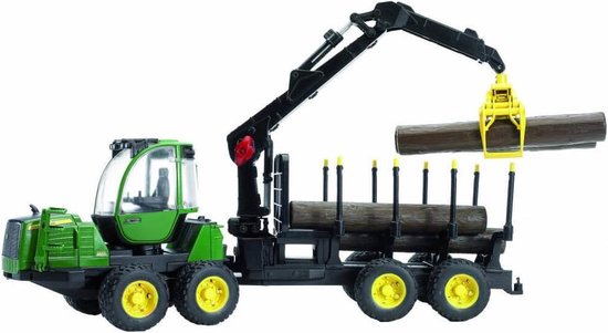 Bruder Tractor John Deere 1210E met Boomstamgrijper