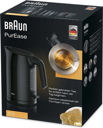 Braun WK3100 PurEase Waterkoker 1.7L 2200W Zwart