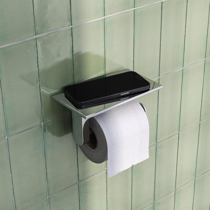 Brauer Toiletrolhouder met planchet - Chroom